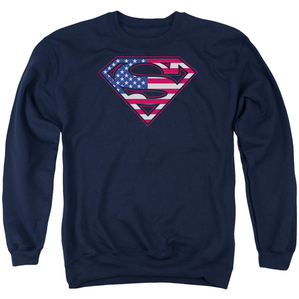 Superman - U S Shield Adult Crewneck Sweatshirt