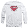 Superman - Hastily Drawn Shield Adult Long Sleeve Shirt