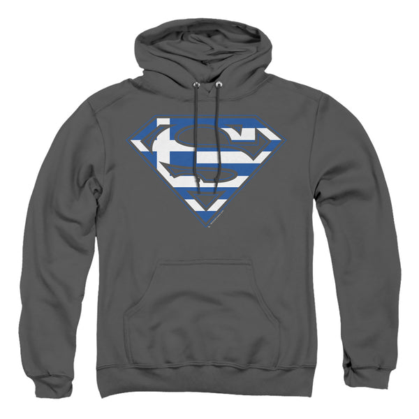Superman - Greek Shield Adult Pull Over Hoodie