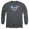 Superman - Greek Shield Adult Long Sleeve Shirt