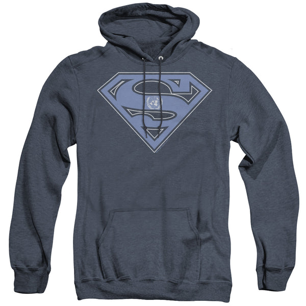 Superman - U N Shield Adult Heather Hoodie