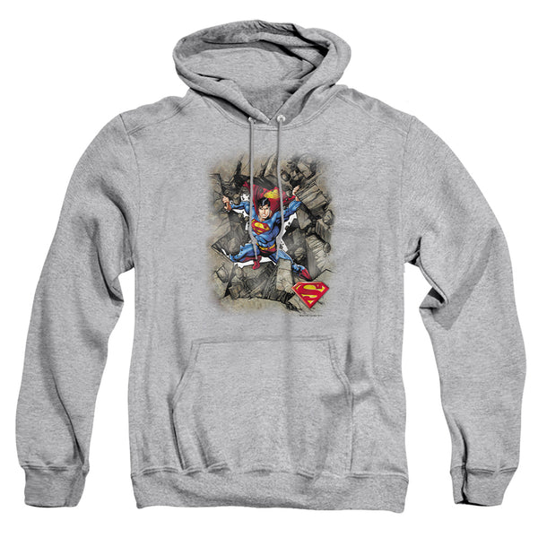 Superman - Break Through Adult Pull Over Hoodie