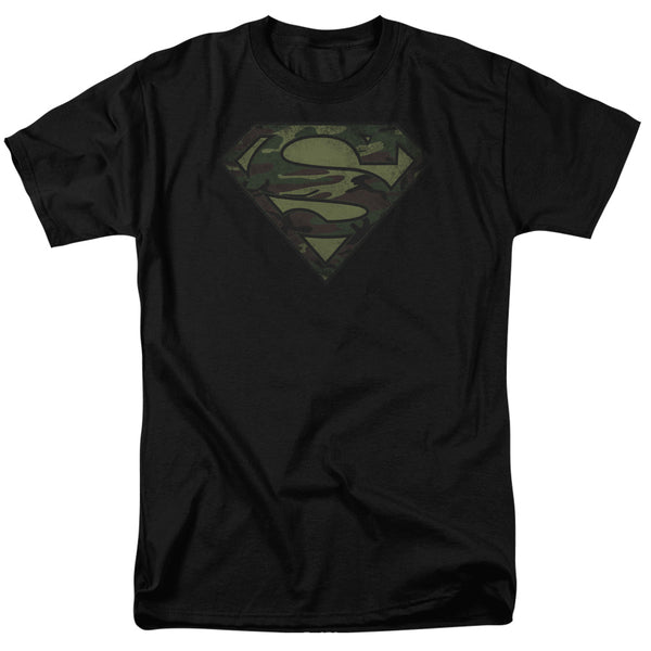 Superman - Camo Logo Distressed Short-Sleeve Shirt
