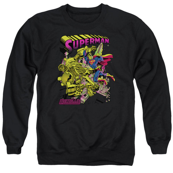 Superman - Versus Metallo Blacklight Adult Crewneck Sweatshirt