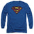 Superman - Charcoal Shield Adult Long Sleeve Shirt