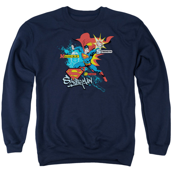 Superman - Abilities Adult Crewneck Sweatshirt