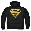 Superman - Gold & Black Shield Adult Pull Over Hoodie