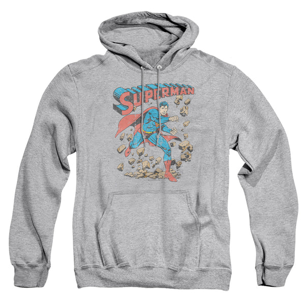 Superman - Mad At Rocks Adult Pull Over Hoodie