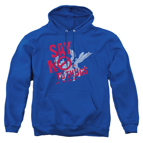 Superman - Say No To Thugs Adult Pull Over Hoodie