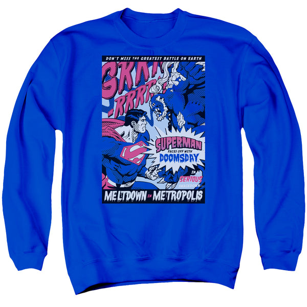Superman - Meltdown Adult Crewneck Sweatshirt
