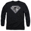 Superman - Bling Shield Adult Long Sleeve Shirt