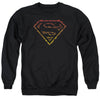 Superman - Flame Outlined Logo Adult Crewneck Sweatshirt