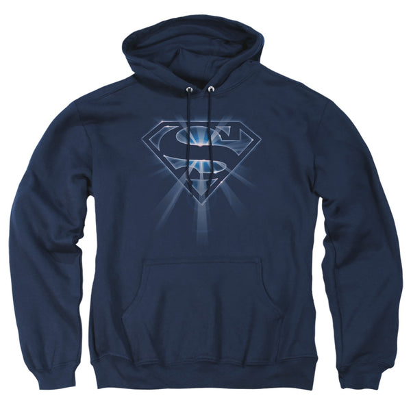 Superman - Glowing Shield Adult Pull Over Hoodie