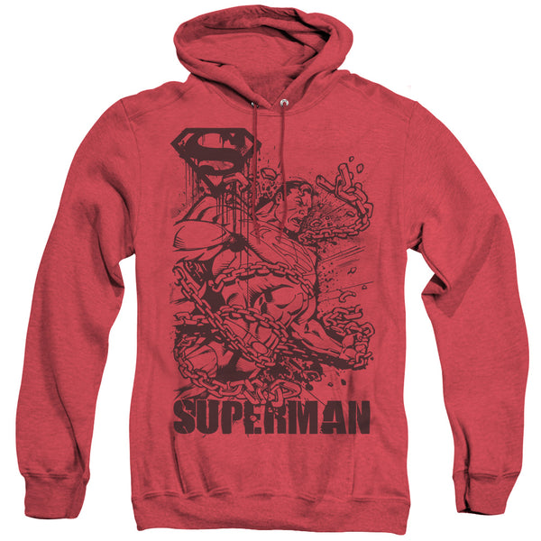 Superman - Breaking Chains Adult Heather Hoodie