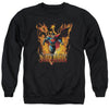 Superman - Through The Fire Adult Crewneck Sweatshirt