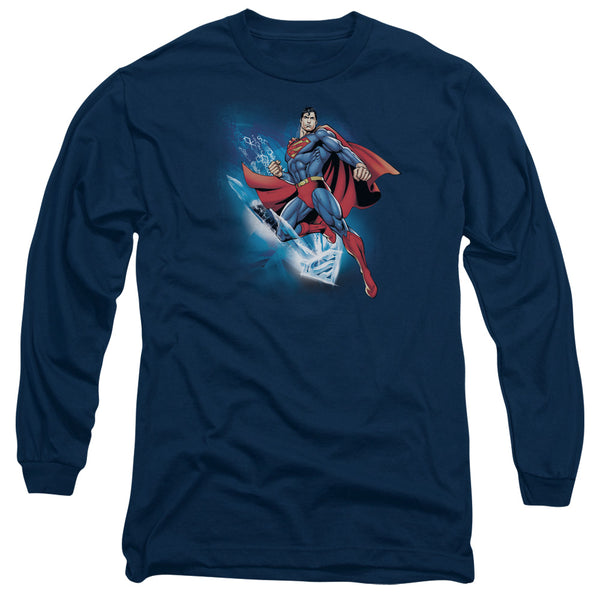 Superman - Crystallize Adult Long Sleeve Shirt