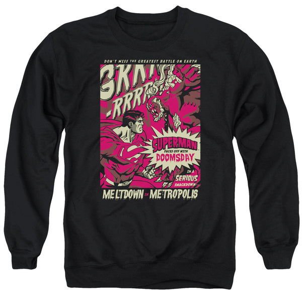 Superman - Metropolis Meltdown Adult Crewneck Sweatshirt
