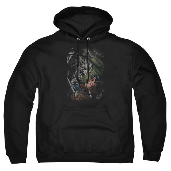 Superman - Epic Battle Adult Pull Over Hoodie