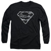 Superman - Smoking Shield Adult Long Sleeve Shirt
