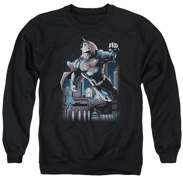 Superman - Night Fight Adult Crewneck Sweatshirt