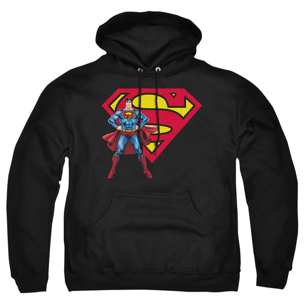 Superman - Superman& Logo Adult Pull Over Hoodie