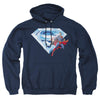 Superman - Superman& Crystal Logo Adult Pull Over Hoodie