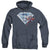 Superman - Superman & Crystal Logo Adult Heather Hoodie
