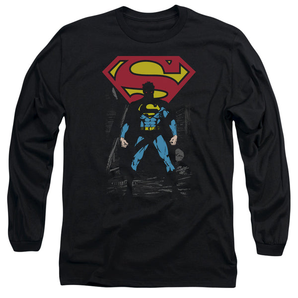 Superman - Dark Alley Adult Long Sleeve Shirt