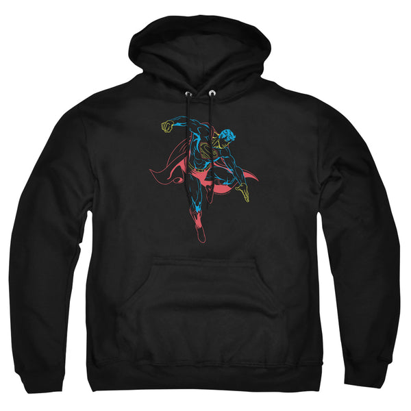 Superman - Neon Superman Adult Pull Over Hoodie
