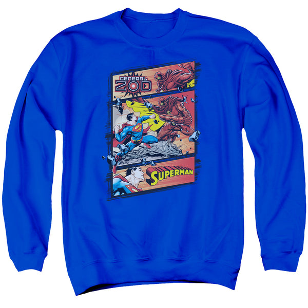 Superman - Superman Vs Zod Adult Crewneck Sweatshirt