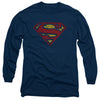Superman - Crackle S Adult Long Sleeve Shirt