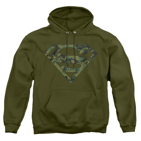 Superman - Marine Camo Shield Adult Pull Over Hoodie