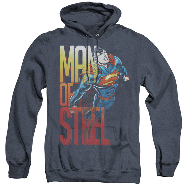 Superman - Steel Flight Adult Heather Hoodie