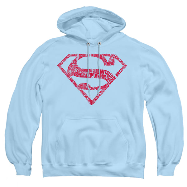 Superman - Word Shield Adult Pull Over Hoodie