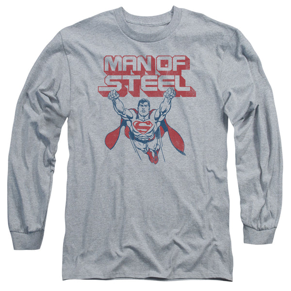 Superman - Steel Retro Adult Long Sleeve Shirt