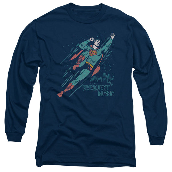 Superman - Frequent Flyer Adult Long Sleeve Shirt