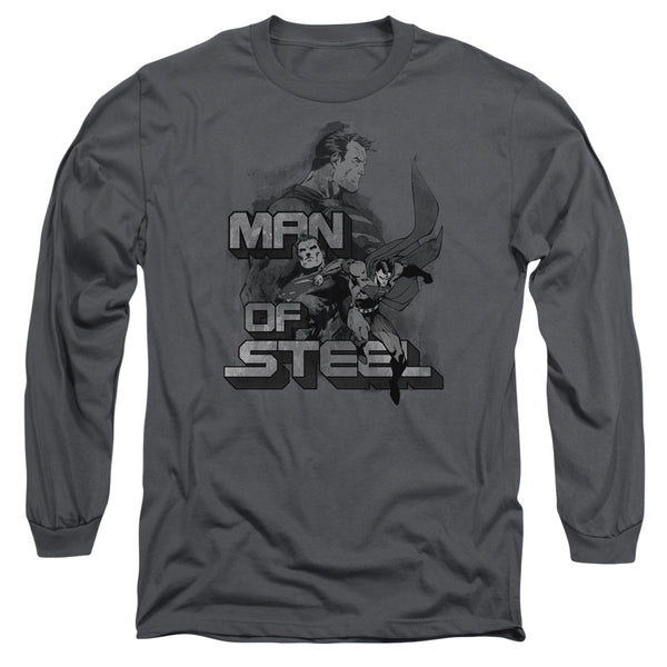 Superman - Steel Poses Adult Long Sleeve Shirt