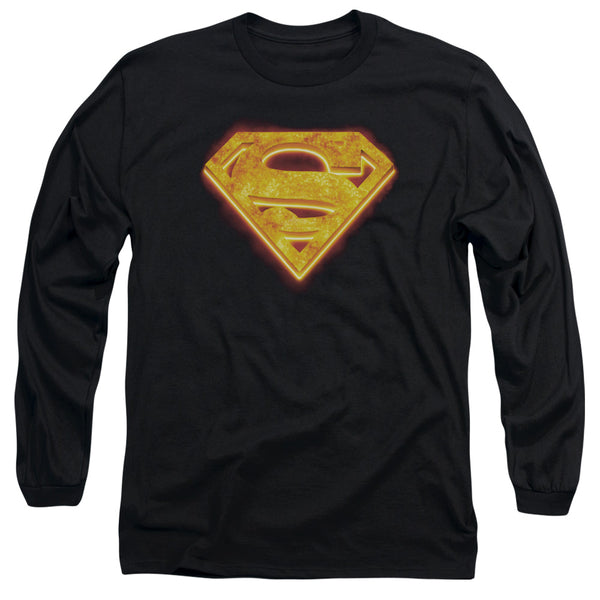 Superman - Hot Steel Shield Adult Long Sleeve Shirt