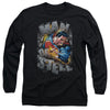 Superman - Ripping Steel Adult Long Sleeve Shirt