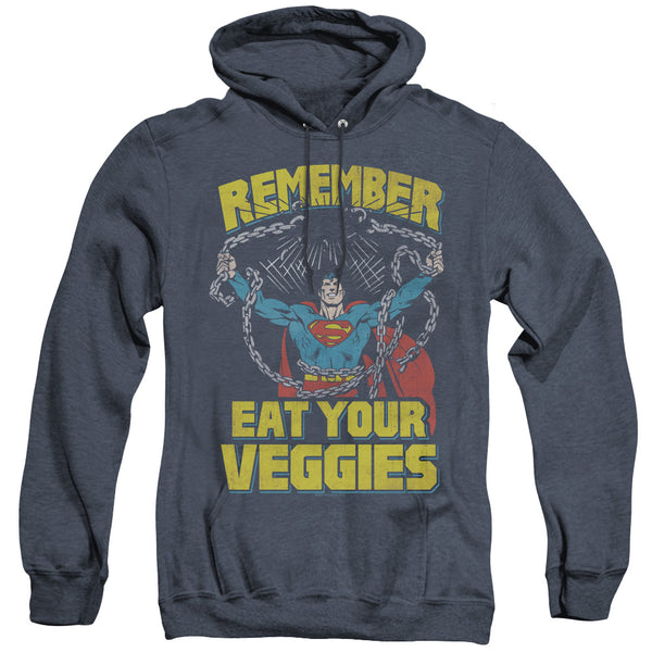 Superman - Veggie Power Adult Heather Hoodie