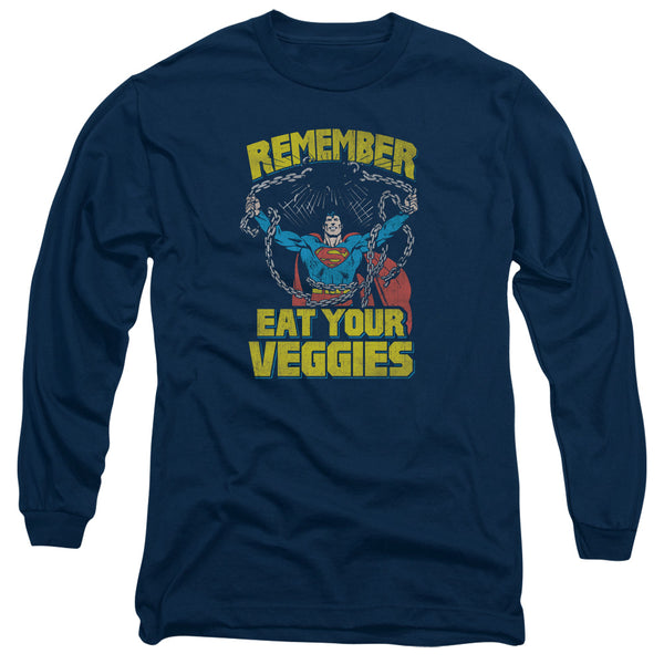 Superman - Veggie Power Adult Long Sleeve Shirt