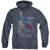 Superman - Twilight Flight Adult Heather Hoodie