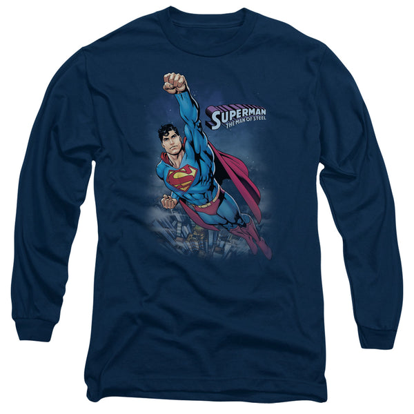 Superman - Twilight Flight Adult Long Sleeve Shirt