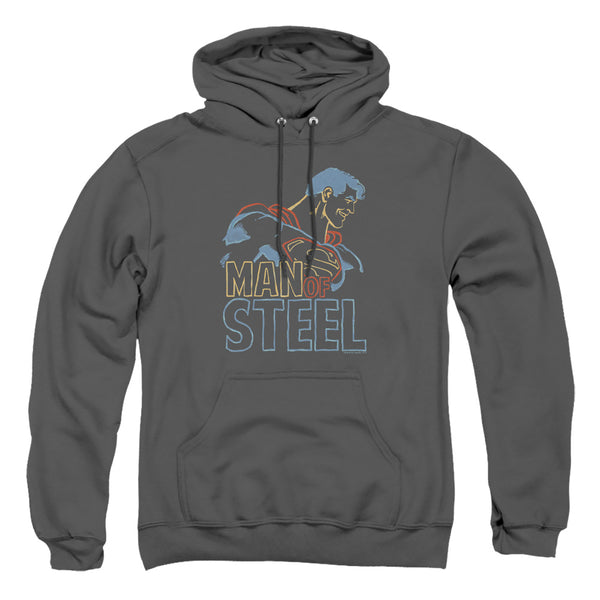 Superman - Colored Lines Adult Pull Over Hoodie