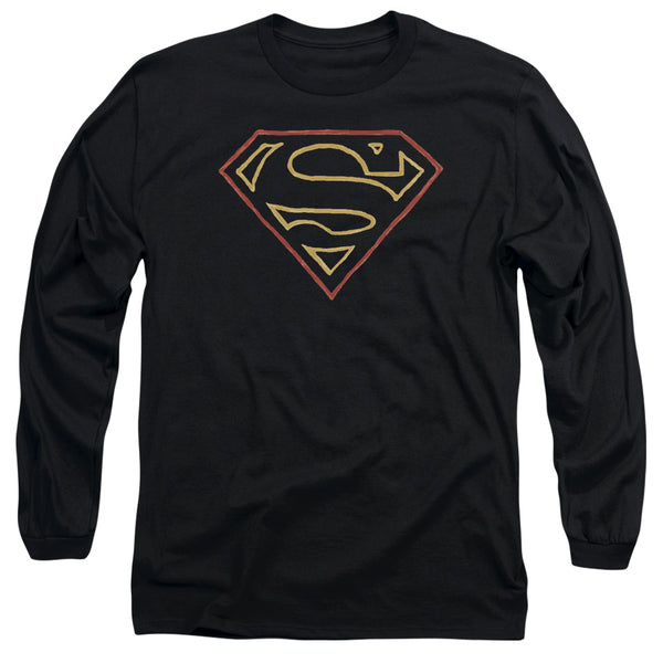 Superman - Colored Shield Adult Long Sleeve Shirt