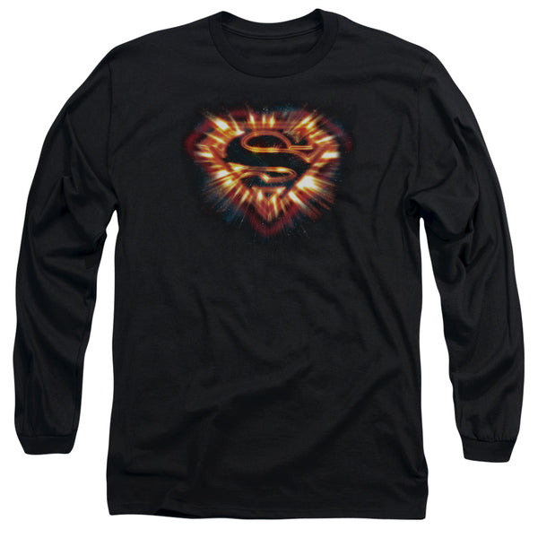 Superman - Space Burst Shield Adult Long Sleeve Shirt