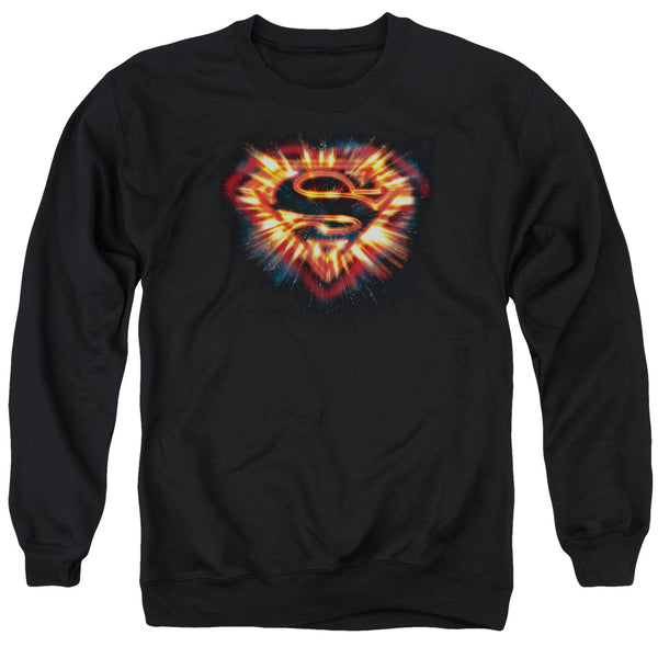 Superman - Space Burst Shield Adult Crewneck Sweatshirt