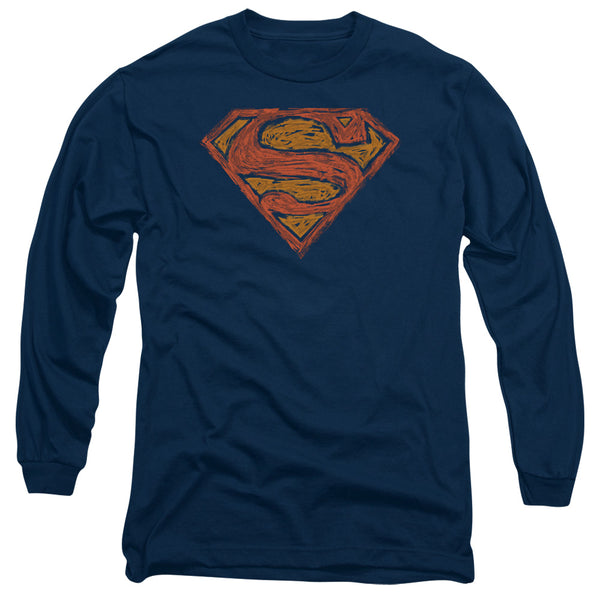 Superman - Messy S Adult Long Sleeve Shirt