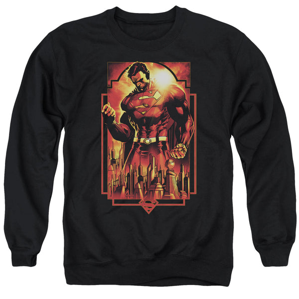 Superman - Metropolis Deco Adult Crewneck Sweatshirt