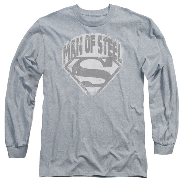 Superman - Man Of Steel Shield Adult Long Sleeve Shirt